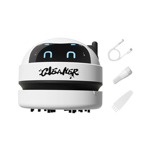 Ldabrye Robot amigable limpiador de escritorio con extraíble lavable alimentado por USB, limpieza de 500 minutos para oficina, hogar, área, aspiradora de coche recargable por USB