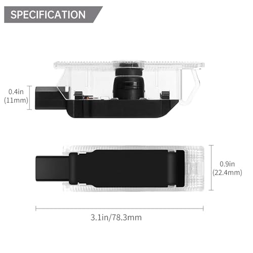 Luz LED para puerta de coche JEBEST 2 unidades miniatura 3