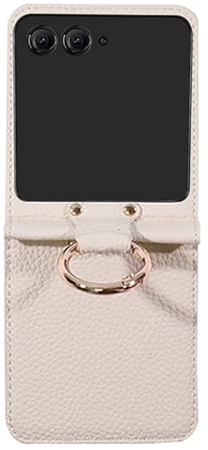 LUNBER-ARMOR�EFor Razr 60/60s/60d �P�[�X �J�o�[ PU���U�[ �܂肽���݌^ Qi�[�d ���C�����X�[�d �Ή� �ԍڃz���_�[�Ή� ��̌^�����O�t�� �X�^���h�@�\ �X�g���b�v�� ���g���[�� ���[�U�[60 / �E���g��(�x�[�W��)