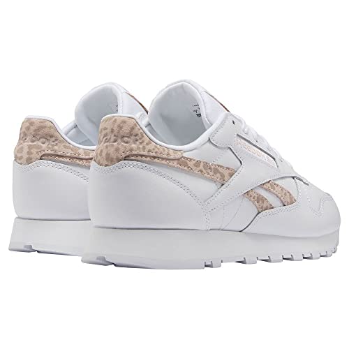 Image of Reebok Women's Classic Leather Sneaker, FTWR White Soft Ecru FTWR White, 4.5 UK
