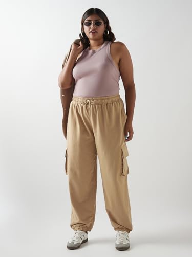 Image of Bewakoof Women's Loose Mid Rise Joggers