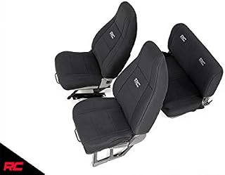 Rough Country Neoprene Seat Covers Front/Rear Black Fits 1991-1995 [ Jeep ] Wrangler