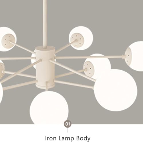 Lustre en verre globe E27 au design suspendu moderne et raffiné - 7