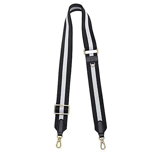 Image of nuoku Purse Straps Replacement Crossbody Straps for Purses Straps for Handbags Luggage Straps, Black & White
