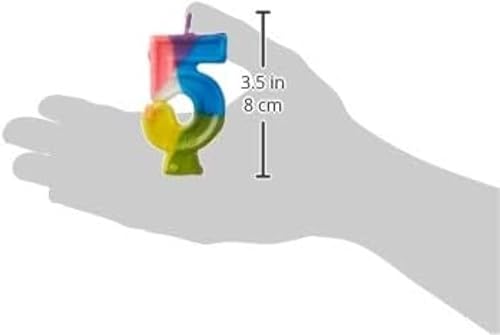 Miniatura 6 de Vela de cumpleaños única y vibrante número "2" arcoíris  2.75 pulgadas (1 unidad)  perfecta para celebraciones memorables de segundo cumpleaños