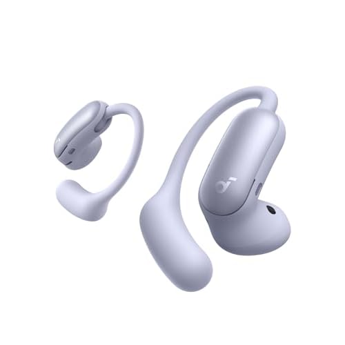 Soundcore AeroFit 2 Pro de Anker, Auriculares Abiertos con ANC, Ganchos 5 Posiciones, Controladores 11,8 mm, Audio Alta Resolución LDAC, Llamadas Nítidas IA, 4 Micrófonos, IP55, Carga Inalám