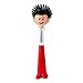 Vigar Orlando Dish Brush, 9-1/4-Inches, Red, Black, White