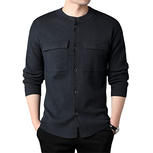 Cardigan épais homme Haitpant vert profond pour cocooning et sorties hiver
