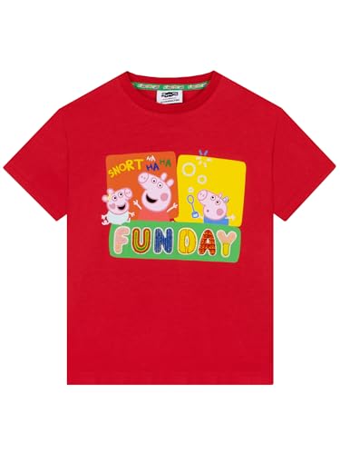 Peppa Pig T-Shirts Für Jungen Peppa Wutz Kleidung George Pig Kinder Kleidung Sommeroberteil Für Kinder Rot 104