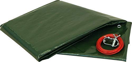 Telo Copertura Invernale Per Piscina Rotonda Well2wellness Ø450-460cm - Set Con 4 Cuscini D'Aria E Svernante Extra 5L