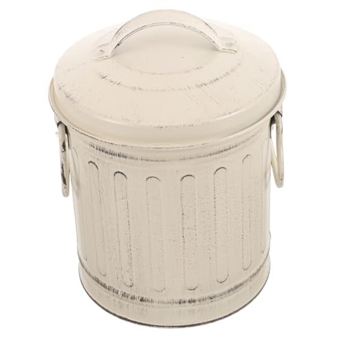 VALICLUD Secchio Per Cenere in Metallo Con Coperchio Per Uso Domestico e Esterno Con Maniglia Design Semplice e Duraturo