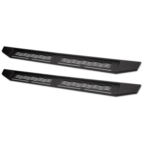 Estribos laterales texturizados negros 7" para Ford F150 F250 F350 miniatura 1