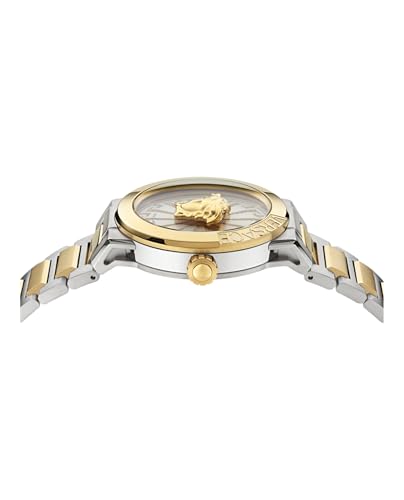 Versace Medusa Infinite Collection Luxury Womens Watch Timepieces with a Two Tone Bracelet and Case Featuring a White Dial2