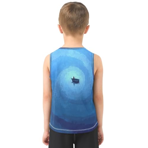 Boat Alone Blue Boys Tank Tops Toddler Boys' Assorted Sleeveless Tank Tops for Kids,3T3