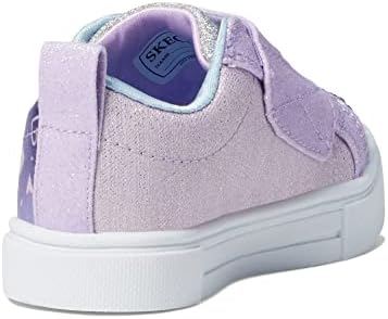 Skechers Kids Girls Toes Twinkle Sparks-Heather Char Sneaker, Purple/Lavender, 8 Toddler | Image 4
