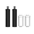 AQUACREST NSF/ANSI 42&372 Standard Water Filter, Replacement for Berkey® Gravity Water Filter System, Berkey® BB9-2® Black Filters & PF-2® Fluoride Filters