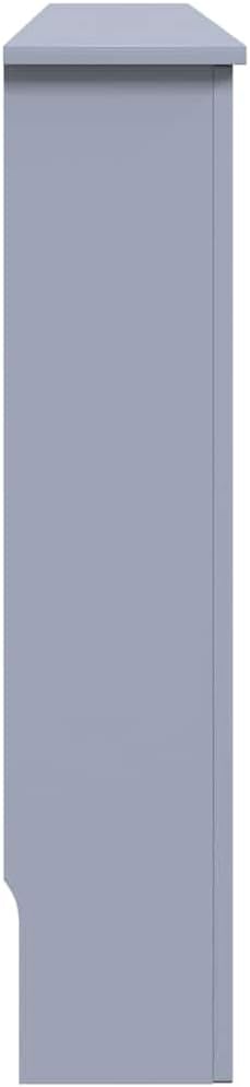 Radiator Cover Anthracite 44.1"x7.5"x32.1" MDF Modern Slatted Design Cabinet for Living Room with Additional Shelf Space