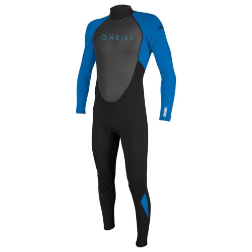 O'NEILL Unisex Child Youth Reactor-2 3/2mm Back Zip Full Wetsuits, Black/Ocean, 6 US