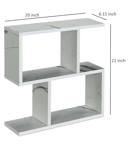 Image of Engineered Wood Zl Side Table, End Table,Sofa,Bedroom for Bed Side Table (Tag White Marble) DIY(Do-It-Yourself)