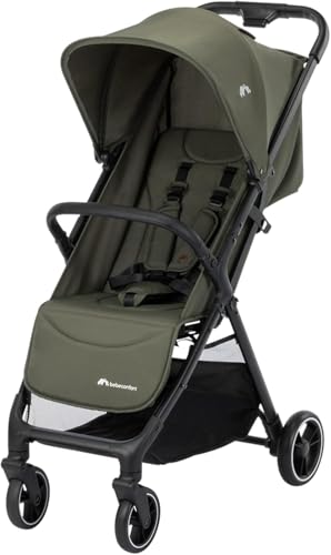 Bebeconfort Azur, Wózek Dziecięcy, 0-3 Lat (15 kg), Lekki Wózek Spacerowy, Automatycznie Składanie Jedną Ręką, Bezstopniowe Odchylanie do Pozycji Leżącej, Przestronny Kosz, Mineral Green