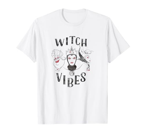 T-shirt transparent Disney Princess motif sorcière sorcellerie en mesh noir extensible