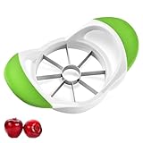 DDUP Apple Corer and Slicer- Fruit Cutter - Apple Divider - Wedger - Stainless Steel Slicer for Fruits - Vegetables- Ergonomic Handle- Easy Grip- 8 Sharp Blade & Slices(Green - Image 1