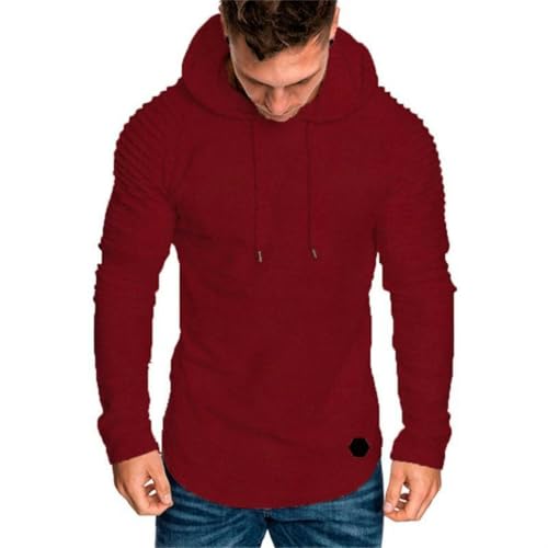 Spring Hoodies Men Hoody Male Long Sleeve Solid Color Hooded Sweatshirt Men's Hoodies Clothing4