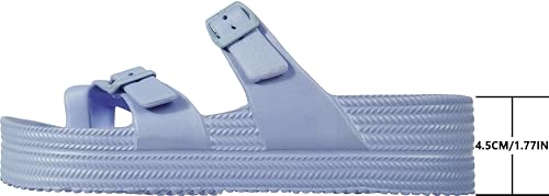 Weweya Womens Sandal with Arch Support - Adjustable Buckle Straps Beach Slides - Summer Lightweight Flip Flops Sandals - Image 5
