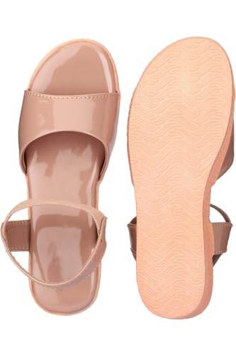 Image of WUGATTI Women's Synthetic Slip-On Comfortable, Trendy & Casual Wedges Sandal