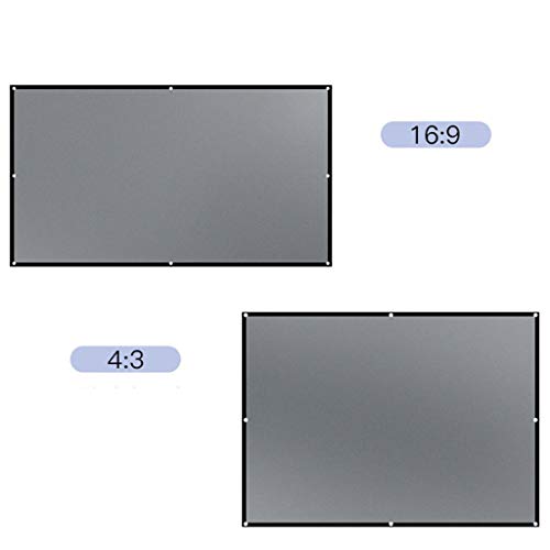 Pantalla plegable para proyector de poliéster, suave, simple, para cine en casa y exterior, anti-luz miniatura 3