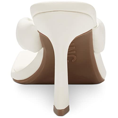 INC Womens SAGE Faux Leather Open Toe Pumps White 7.5 Medium (B,M)3