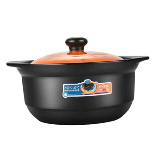 PAMINGONO Olla De Cerámica Para Guisos Resistente Al Calor Con Tapa Cacerola Multifuncional Para Cocina Doméstica Para Personas Práctica Para Estofados y Sopa
