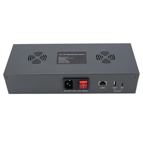 Gigabit Ethernet Poe Injector, Salida 180W, Puertos USB A y Tipo C, Compatible con Sistemas Gen 3, Protección ESD, para Integración sin Interrupciones miniatura 1