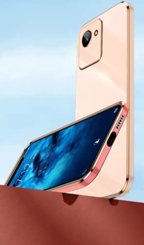 RMSOL Custodia per Realme C30 4G, Dorato Bordo