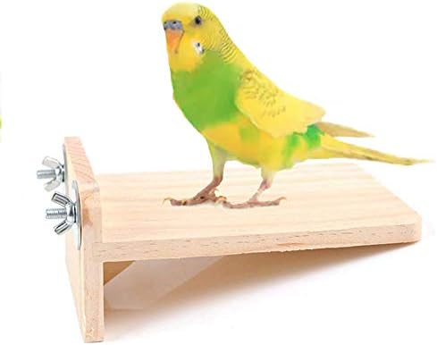 Natural Wooden Platform Cum Perch Cum Stand Bird Toy Ideal for Birds, Hamsters (Light Weight)