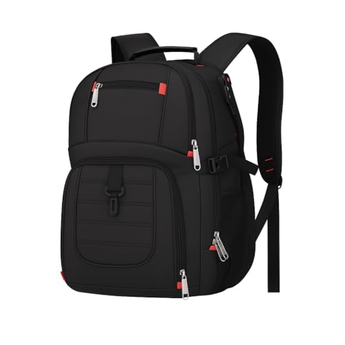 RELY+ Extra Large 50L Travel Laptop Backpack with USB Charging Port, College Backpack, Airline Approved Business Work Bag, Fits 17-Inch Computer for Men & Women