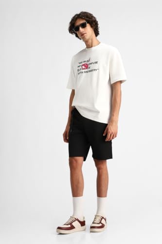 Image of SNITCH Men Casual Shorts | Regular Fit Mid Rise Solid Design | Lightweight 100% Nylon with Smooth Texture & Utility Pockets for Summer & Casual Wear