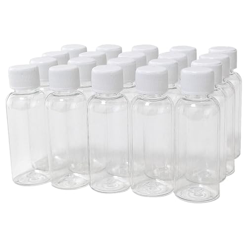 20pcs bouchon en plastique blanc bouteille en plastique 40ml bouchon cosmétique conteneur voyage sac Lotion PET portable