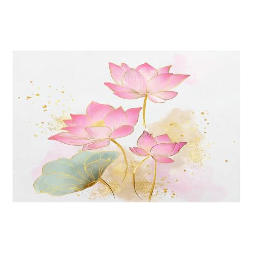 Cuadro acuarela rosa de paisajes naturales para llenar de calma tu hogar