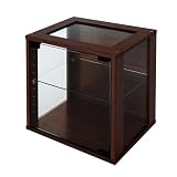 コレクションケース CCB 地球家具 キューブボックス cubebox 家具 カラーボックス 収納 積み重ね 組み合わせ (ブラウン, ガラス扉（側面・天板ガラス）タイプ)