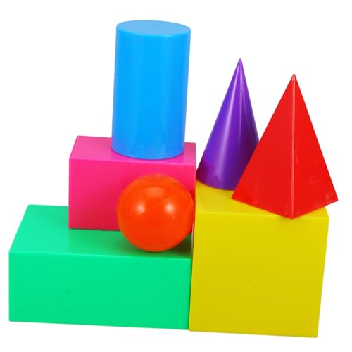 HAWILLOSCH 7 Piezas De Bloques De Construcción De Modelos Geométricos Ayudas Didácticas Combinadas Modelo De Cognición De Formas Geométricas Modelo Educativo Herramientas De Enseñanza