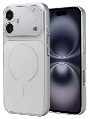 Image of SHINESTAR iPhone 16 Case - Premium Shockproof Protective Cover, Wireless Charging Compatible, Slim & Durable Luxury Back Cover with Camera Protection (Silver)