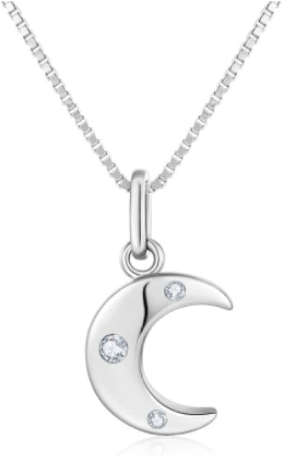 Collier croissant en argent S925 et zircon scintillant, le bijou élégant au quotidien