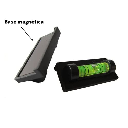 Nível de bolha com base magnética 40 x 17mm retangular portátil
