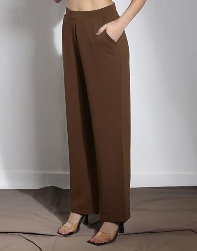 Image of Selvia Navy Blue Lycra Co-ord Set for Women, Button Detail Waist Top and Trouser Pant