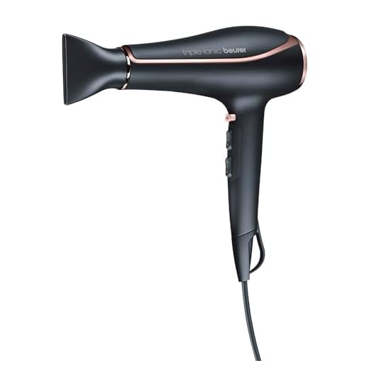 Beurer HC 80 Ionen Haartrockner 2200 Watt AC Motor, gegen statisches Aufladen, mit Stylingdüse und Volumendiffusor, 1 Stück (1er Pack)