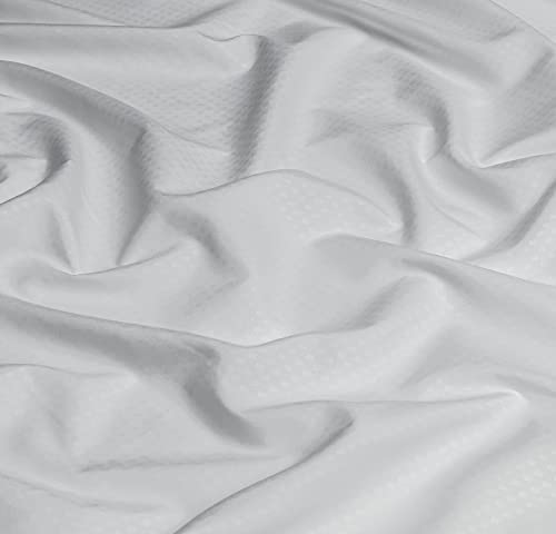 Chanasya Ultra Soft Embossed White Queen Bed Sheets Set 4-Piece - Percale Microfiber Hypoallergenic - Fitted Sheet Flat Sheet & Pillow Cases - Deep Pocket Breathable Wrinkle Resistant (Queen) White #TOP7
