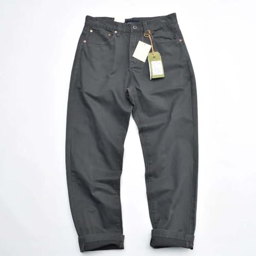 Adhdyuud Men's Casual Chino Pants Relaxed Fit Turn-Up Hem Cotton Lightweight Trousers4