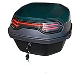 バイク リアボックス 44L トップケース バイクボックス バイク用ボックス 着脱可能式 大容量 原付 スクーター フルフェイス収納可能 ヘルメット入れ ブルー３ブルー３