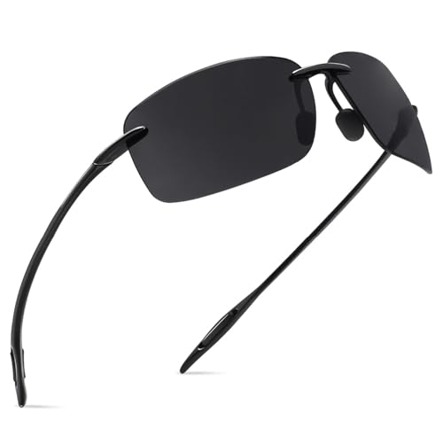 JULI Sports Sunglasses for Men Women TR90 Rimless Frame for